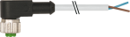 M12 female 90° A-cod. with cable 