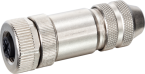 M12 female 0° B-cod. screw terminal shielded 
