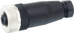 M12 female 0° A-cod. screw terminal 