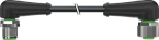 M12 male 90° / M12 female 90° A-cod. 