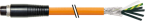 MQ15-X-Power male 0° shielded with cable 