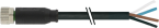 M8 female 0° A-cod. with cable 