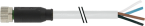 M8 female 0° A-cod. with cable 
