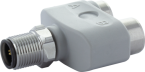 T-Coupler M12 male / 2x M12 female A-cod. F&B PRO 