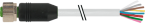M12 female 0° A-cod. with cable 