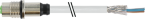 M12 female recept. A-cod. shielded rear 