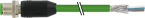M12 male 0° D-cod. with cable shielded 