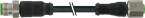 M12 male 0° / M12 female 0° A-cod. V2A 