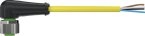 M12 female 90° A-cod. with cable 