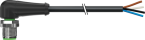 M12 male 90° A-cod. with cable 
