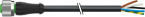 M12 female 0° A-cod. with cable 