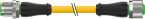 M12 male 0° / M12 female 0° A-cod. 