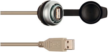 EOL - MSDD Einbaudose USB Bf.A.1m Kabel  4000-73000-0060000