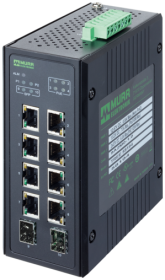 10 Port Unmanaged Gigabit Switch 4 PoE 2 SFP Ports IP20 Metall  58194