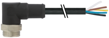 Mini (7/8) 5 pole, Male (Ext.) 90° w/ Cable  7700-A5011-UMD0150