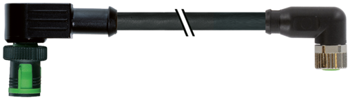 MQ12 male 90° / M8 female 90° A-cod. Murrelektronik Shop
