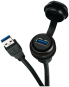MSDD Einbaudose USB 3.0 BF A, 1.0 m Leitung, Design Schwarz