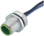 M12 male recept. A-cod. front incl. nut