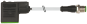 M12 male 0° A-cod. / MSUD valve plug BI-11mm