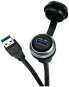 MSDD Einbaudose USB 3.0 BF A, 5.0 m Leitung, Design Silber 