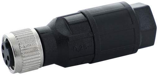 M8 female 0° A-cod. IDC