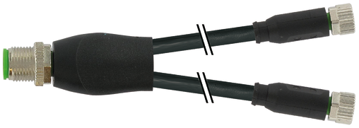 meru Y-Distributor M12 male / M8 female 0° A-cod. Murrelektronik
