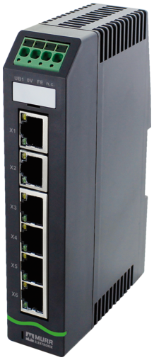 Six-Port Technique with Microwave マイクロ波 Xelity 6TX GE Unmanaged Switch 6 Port 1000Mbit Murrelektronik