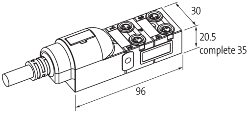 EXACT8, 4XM8, 3 POLE MOULDED CABLE Murrelektronik Shop