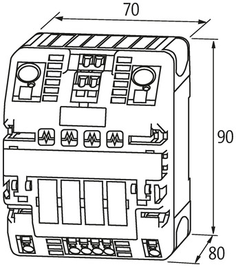 Interrupteur magnéto-thermique 4 pôles 40A Courbe C OMU OMB06440C