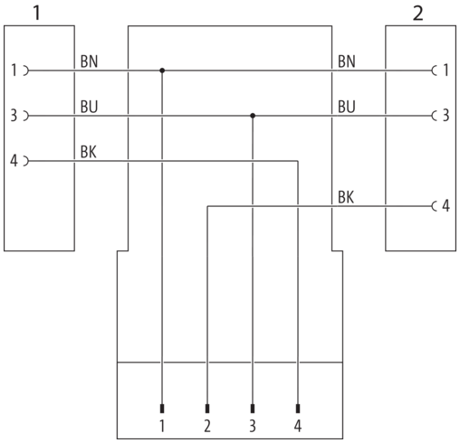 Y-Distributor M12 male / M8 female 0° A-cod. Murrelektronik
